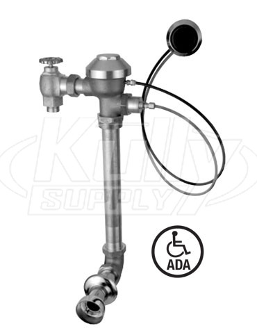 Zurn AquaVantage ZH6140AV Concealed Hydraulic Flush Valve (with Back Spud Connection for Toilet) 1/4"-1" Wall Thickness