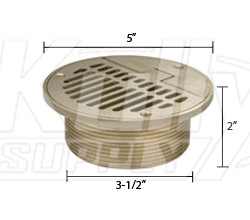 Zurn ZB400-5C Z400 "TYPE C" Round Hinged Strainer - Polished Bronze Top